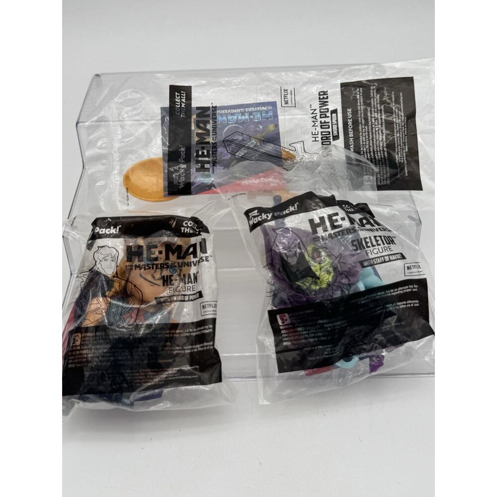 NIP Sonic Wacky Pack He-Man Skeletor Figures Sword Power Spoon MOTU 2022
